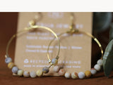 Gemstone hoop earrings jewelry