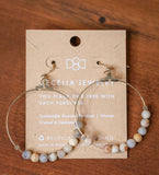 Gemstone hoop earrings jewelry