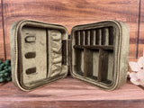 Velvet Jewelry Travel Case: Olive