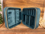 Velvet Jewelry Travel Case: Teal