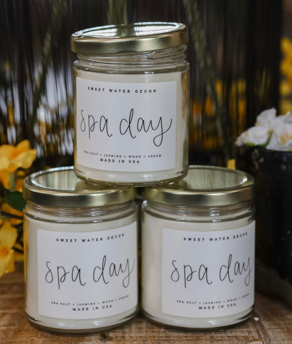 Spa Day Soy Candle - Clear Jar - 9 oz