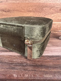 Velvet Jewelry Travel Case: Olive