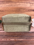 Velvet Jewelry Travel Case: Olive