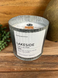 Lakeside Wood Wick Rustic Farmhouse Soy Candle: 10 oz.