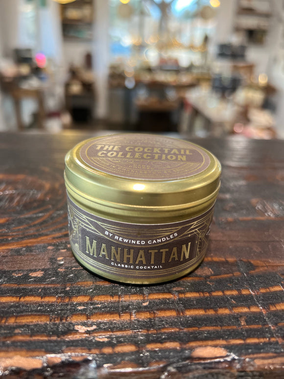 Manhattan Travel Tin Candle