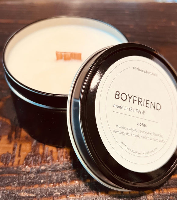 Boyfriend Travel Tin Candle